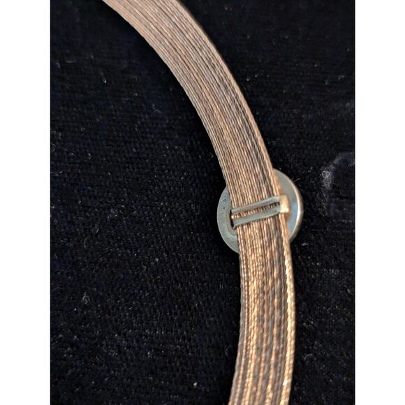 14k Multi-Strand Gold Flex Wire Pearl Enhanced Collar Necklace - Picture 3 of 13